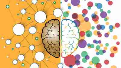 Drawing of the brain of someone with ADHD and anxiety