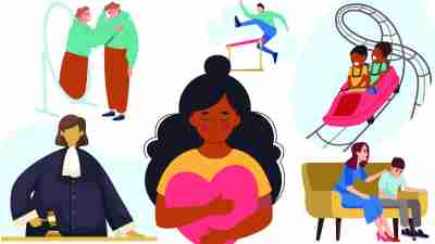 An illustration showing parts of life. How to deal with ADHD for a better life, according to top ADHD experts.